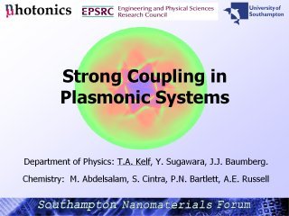 1. Strong Coupling in Plasmonic Systems