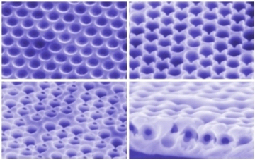False colour images of nanostructured surfaces