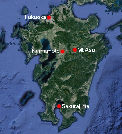 Map of Kyushu