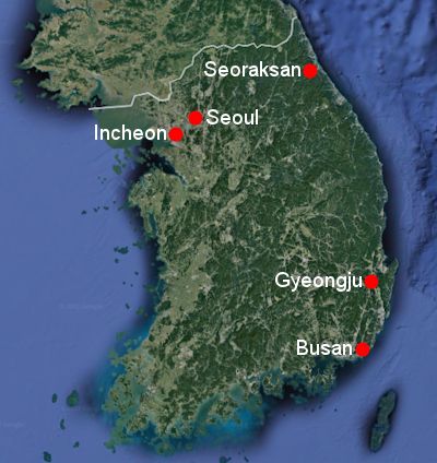 Map of South Korea