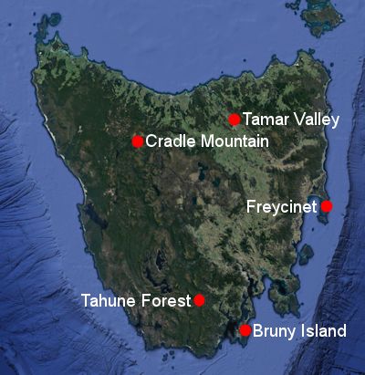 Map of Tasmania